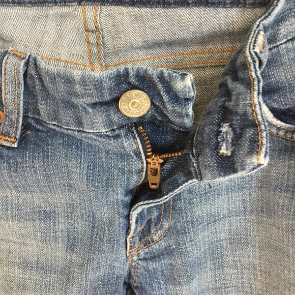 7 For All Mankind Jeans Bootcut Women's Sz 29 "A" Pocket Embellished Medium Wash - Picture 3 of 9